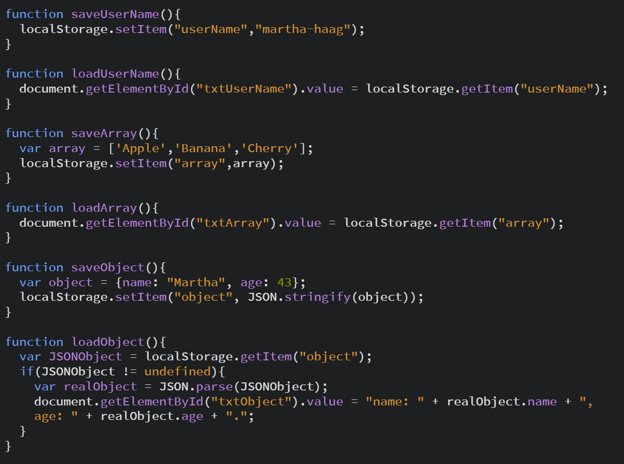 code on black background